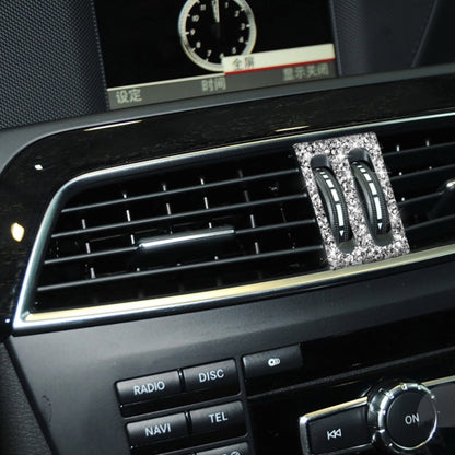 For Mercedes-Benz C-class W204 2011-2013 Car Middle Air Outlet Diamond Decorative Sticker, Left and Right Drive by buy2fix