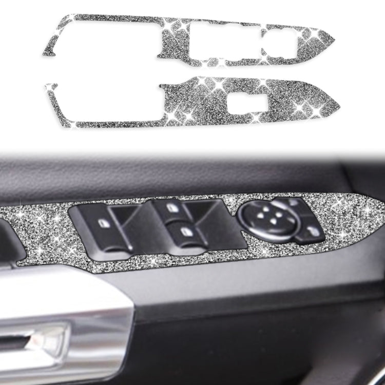 For Ford Mustang 2015-2020 Car Door Lift Panel A Diamond Decoration Sticker, Left Drive by buy2fix