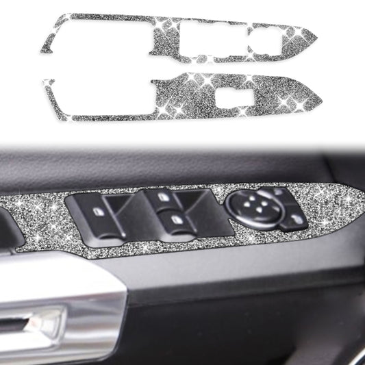 For Ford Mustang 2015-2020 Car Door Lift Panel A Diamond Decoration Sticker, Left Drive by buy2fix