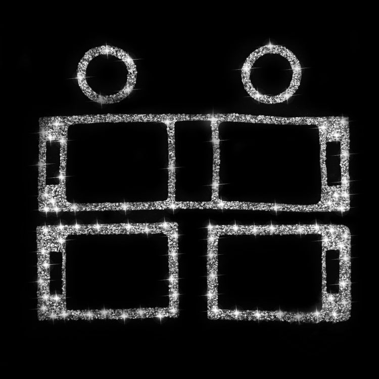 For Mercedes-Benz C-class W204 2007-2010 Car Instrument + Middle + Side Air Outlet Diamond Decorative Sticker, Left and Right Drive by buy2fix