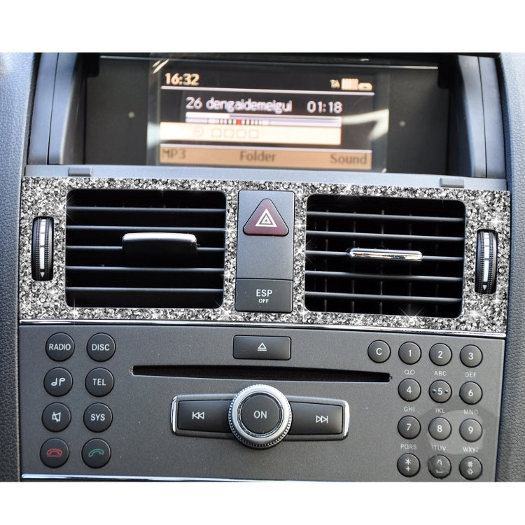 For Mercedes-Benz C-class W204 2007-2010 Car Instrument + Middle + Side Air Outlet Diamond Decorative Sticker, Left and Right Drive by buy2fix