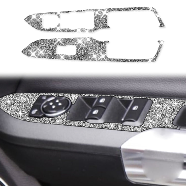 For Ford Mustang 2015-2020 Car Door Lift Panel A Diamond Decoration Sticker, Right Drive by buy2fix