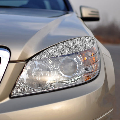 For Mercedes-Benz C-class W204 2008-2011 Car Light Eyebrow Diamond Decorative Sticker, Left and Right Drive by buy2fix