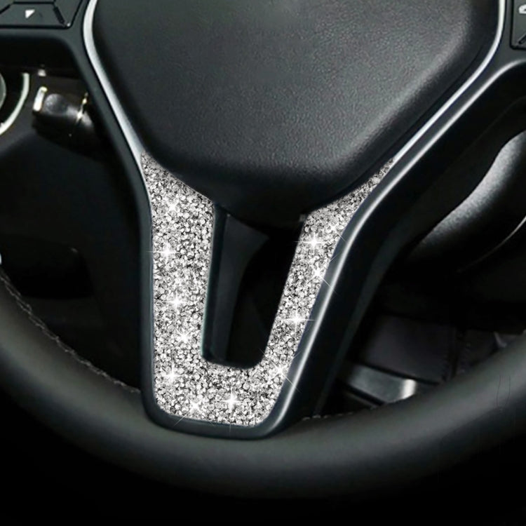 For Mercedes-Benz W204 Car Steering Wheel Diamond Decorative Sticker, Left and Right Drive by buy2fix