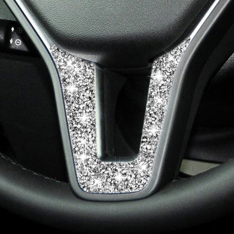 For Mercedes-Benz W204 Car Steering Wheel Diamond Decorative Sticker, Left and Right Drive by buy2fix