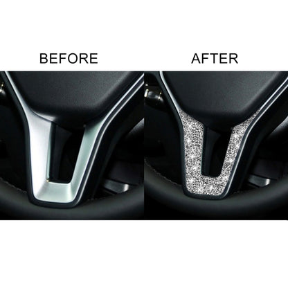 For Mercedes-Benz W204 Car Steering Wheel Diamond Decorative Sticker, Left and Right Drive by buy2fix