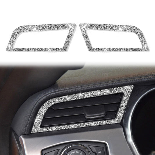 For Ford Mustang 2015-2020 Car Side Air Outlet Diamond Decoration Sticker, Left and Right Drive by buy2fix
