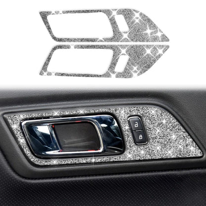 For Ford Mustang 2015-2020 Car Door Inner Handle Panel Diamond Decoration Sticker, Left and Right Drive by buy2fix