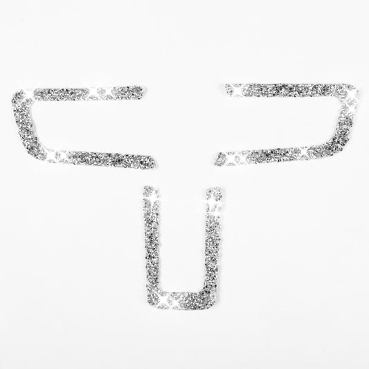 For Ford Mustang 2015-2020 Car Steering Wheel Key Frame Diamond Decoration Sticker, Left and Right Drive by buy2fix