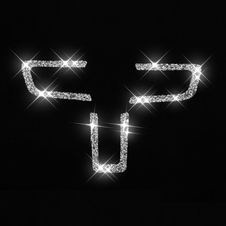 For Ford Mustang 2015-2020 Car Steering Wheel Key Frame Diamond Decoration Sticker, Left and Right Drive by buy2fix