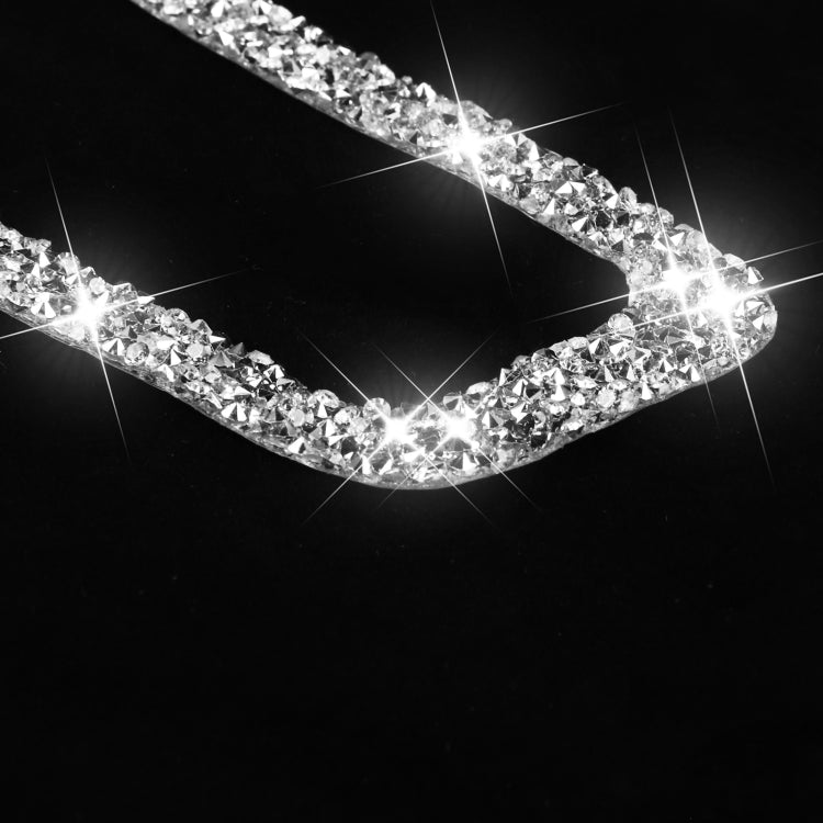 For Ford Mustang 2015-2020 Car Steering Wheel Key Frame Diamond Decoration Sticker, Left and Right Drive by buy2fix