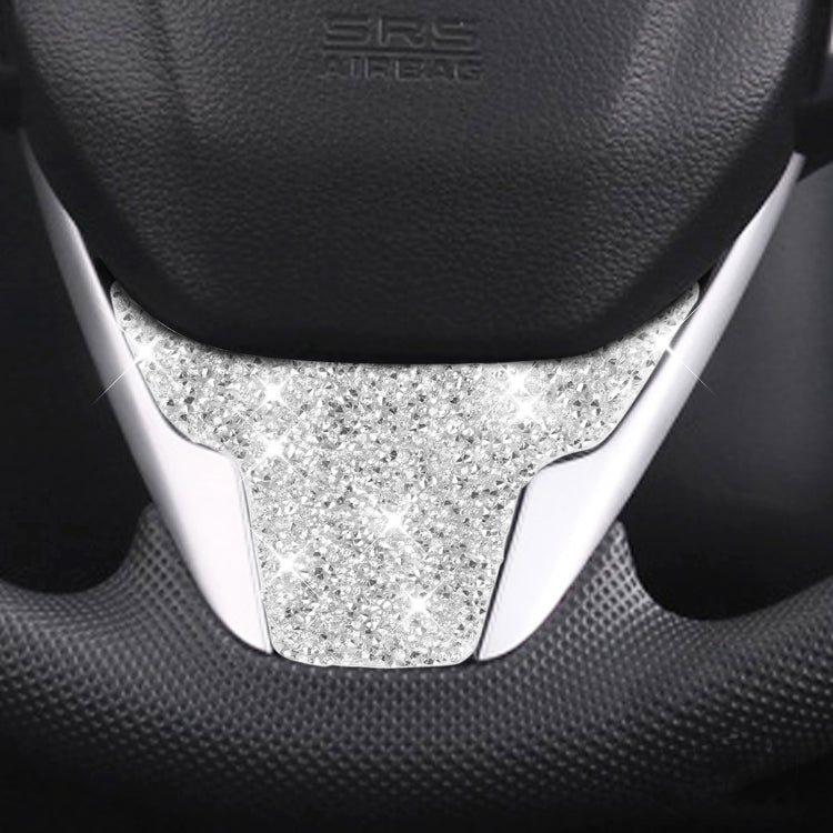 For Honda Civic 2016-2019 Car Steering Wheel Diamond Decorative Sticker, Left and Right Drive by buy2fix