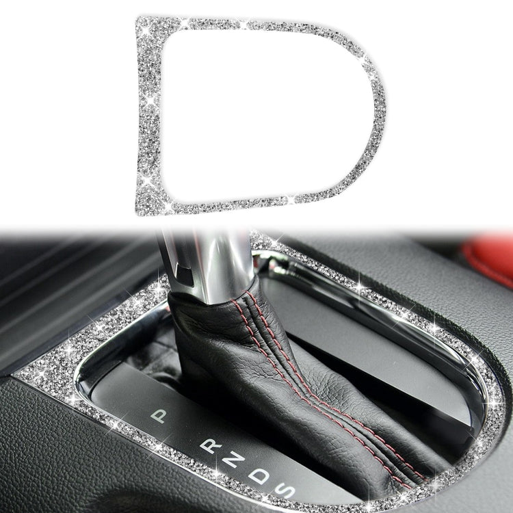 For Ford Mustang 2015-2020 Car Gear Shift Outer Ring Diamond Decoration Sticker, Left and Right Drive by buy2fix