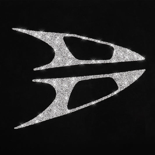 For Honda Civic 2016-2019 Car Inside Door Bowl Diamond Decorative Sticker, Left and Right Drive by buy2fix