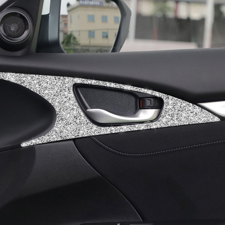 For Honda Civic 2016-2019 Car Inside Door Bowl Diamond Decorative Sticker, Left and Right Drive by buy2fix