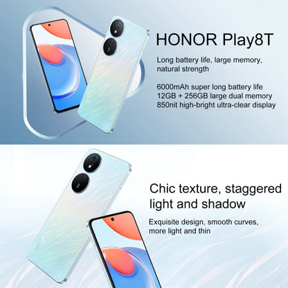 Honor Play8T, 12GB+256GB,  6.8 inch MagicOS 7.2 Dimensity 6080 Octa Core up to 2.4GHz, Network: 5G, OTG, Not Support Google Play(Green) - Honor by HONOR | Online Shopping UK | buy2fix