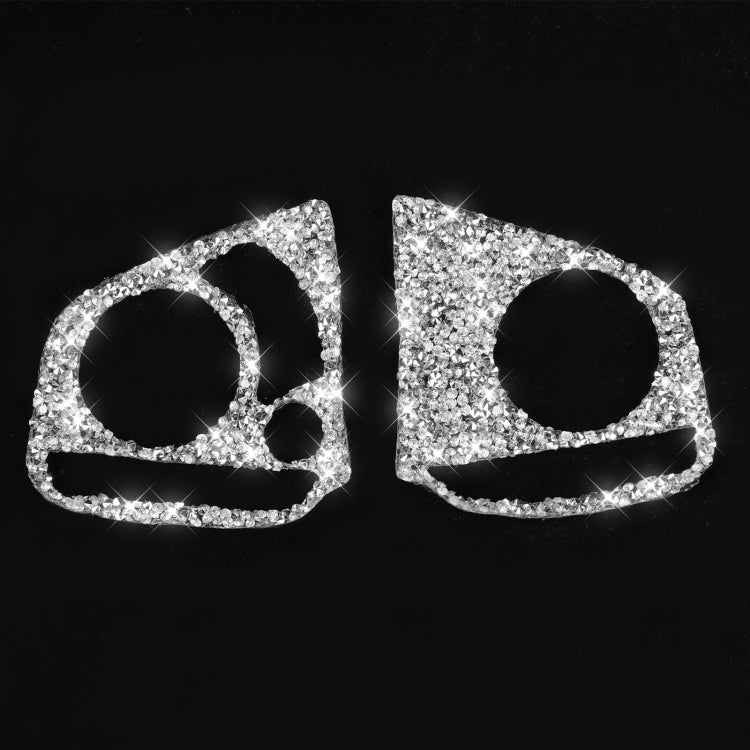 For Honda Civic 2016-2019 Car Steering Wheel Buttons High Configuration Diamond Decorative Sticker, Left and Right Drive by buy2fix