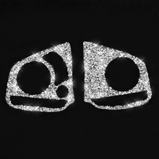 For Honda Civic 2016-2019 Car Steering Wheel Buttons High Configuration Diamond Decorative Sticker, Left and Right Drive by buy2fix