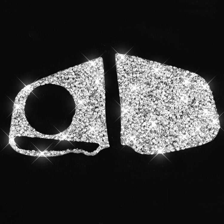 For Honda Civic 2016-2019 Car Steering Wheel Buttons Low Configuration Diamond Decorative Sticker, Left and Right Drive by buy2fix