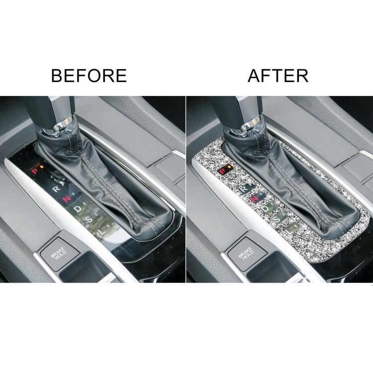 For Honda Civic 2016-2019 Car Gear Button Frame Diamond Decorative Sticker, Left-hand Drive by buy2fix