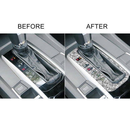 For Honda Civic 2016-2019 Car Gear Button Frame Diamond Decorative Sticker, Left-hand Drive by buy2fix