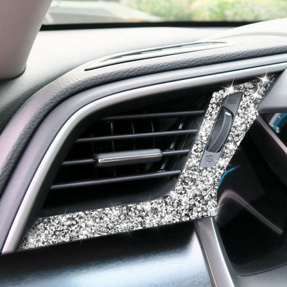 For Honda Civic 2016-2019 Car Left and Right Air Outlets Diamond Decorative Sticker, Right-hand Drive by buy2fix