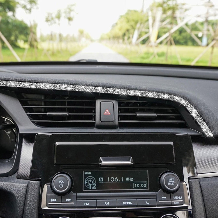 For Honda Civic 2016-2019 Car Central Control Air Outlets Upper Diamond Decorative Sticker, Left-hand Drive by buy2fix