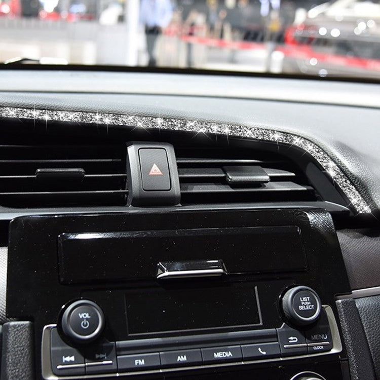 For Honda Civic 2016-2019 Car Central Control Air Outlets Upper Diamond Decorative Sticker, Left-hand Drive by buy2fix