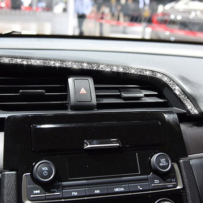 For Honda Civic 2016-2019 Car Central Control Air Outlets Upper Diamond Decorative Sticker, Left-hand Drive by buy2fix