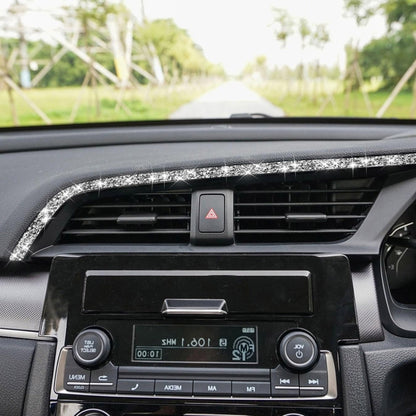 For Honda Civic 2016-2019 Car Central Control Air Outlets Upper Diamond Decorative Sticker, Right-hand Drive by buy2fix