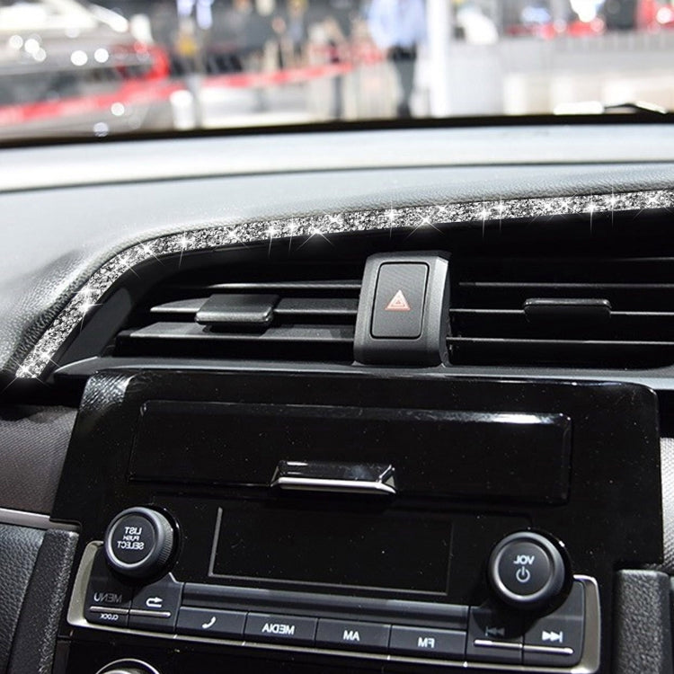 For Honda Civic 2016-2019 Car Central Control Air Outlets Upper Diamond Decorative Sticker, Right-hand Drive by buy2fix