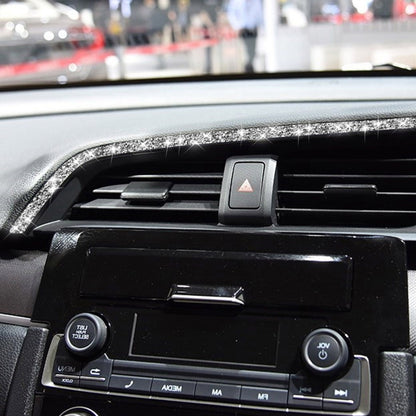 For Honda Civic 2016-2019 Car Central Control Air Outlets Upper Diamond Decorative Sticker, Right-hand Drive by buy2fix