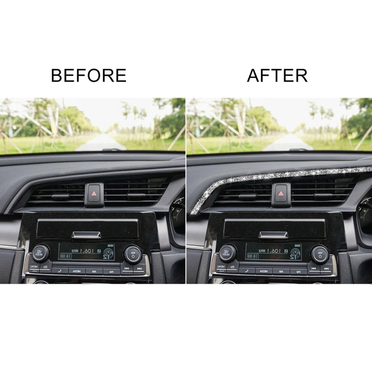 For Honda Civic 2016-2019 Car Central Control Air Outlets Upper Diamond Decorative Sticker, Right-hand Drive by buy2fix