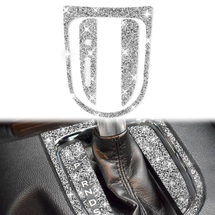 For Ford Mustang 2015-2020 3pcs Car Gear Shift Outer Ring Diamond Decoration Sticker, Left Drive by buy2fix