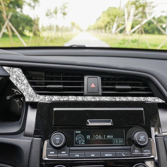 For Honda Civic 2016-2019 Car Central Control Air Outlets Below Diamond Decorative Sticker, Left-hand Drive by buy2fix