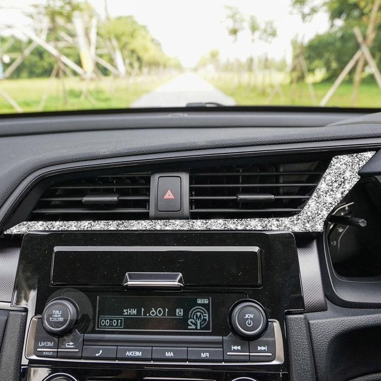 For Honda Civic 2016-2019 Car Central Control Air Outlets Below Diamond Decorative Sticker, Right-hand Drive by buy2fix