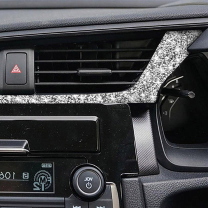 For Honda Civic 2016-2019 Car Central Control Air Outlets Below Diamond Decorative Sticker, Right-hand Drive by buy2fix