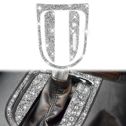 For Ford Mustang 2015-2020 3pcs Car Gear Shift Outer Ring Diamond Decoration Sticker, Right Drive by buy2fix