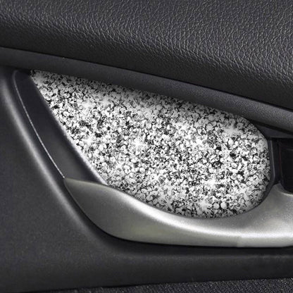 For Honda Civic 2016-2019 Car Inside Door Bowl Diamond Decorative Sticker, Left and Right Drive by buy2fix