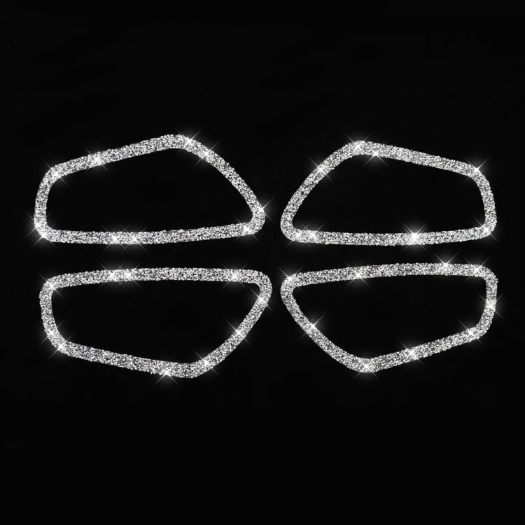 For Honda Civic 2016-2019 Car Inside Door Bowl Frame Diamond Decorative Sticker, Left and Right Drive by buy2fix