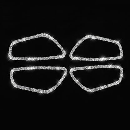 For Honda Civic 2016-2019 Car Inside Door Bowl Frame Diamond Decorative Sticker, Left and Right Drive by buy2fix