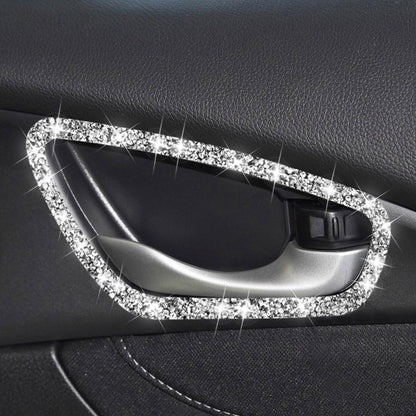 For Honda Civic 2016-2019 Car Inside Door Bowl Frame Diamond Decorative Sticker, Left and Right Drive by buy2fix