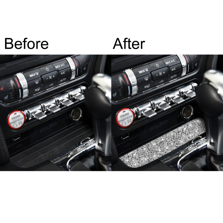 For Ford Mustang 2015-2020 Car Water Cup Holder Upper Diamond Decoration Sticker, Left and Right Drive by buy2fix