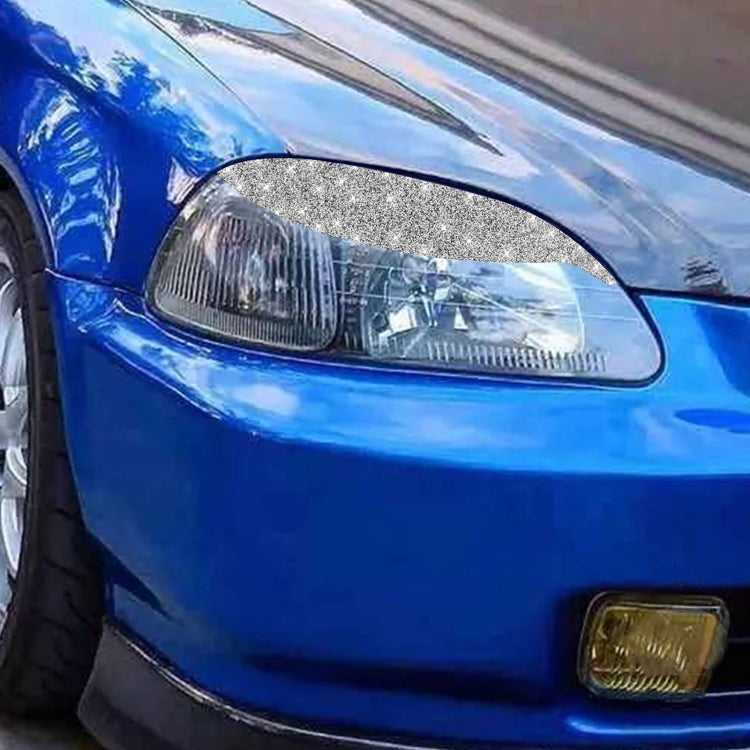 For Honda Civic 1999-2000 Car Light Eyebrow Diamond Decorative Sticker, Left and Right Drive by buy2fix