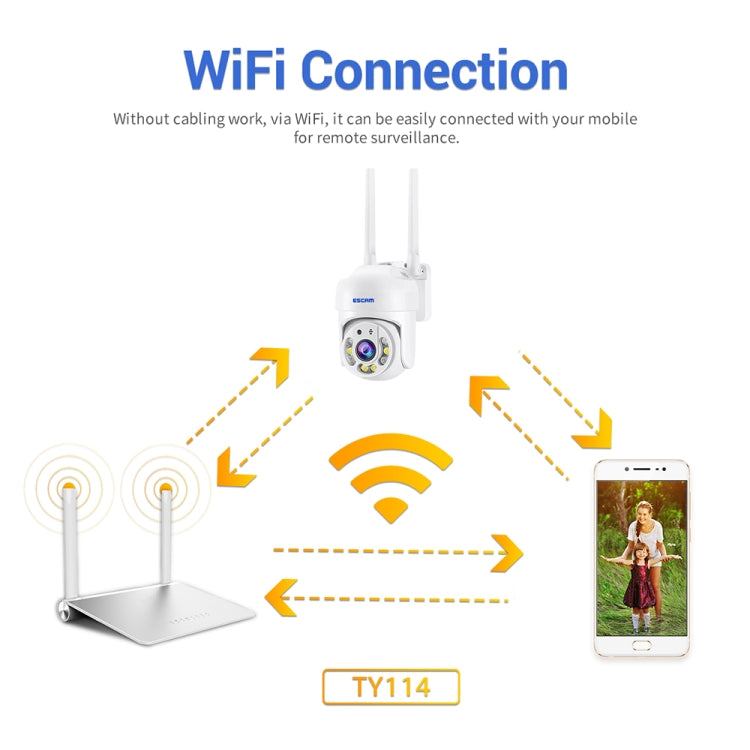 ESCAM TV114 4MP WiFi Camera Support Two-Way Voice & Night Vision & Motion Detection, Specification:UK Plug - Wireless Camera by ESCAM | Online Shopping UK | buy2fix