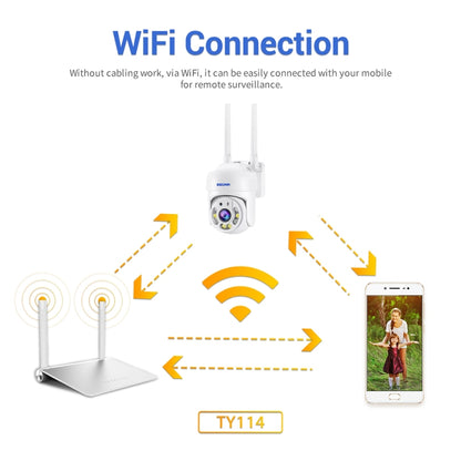 ESCAM TV114 4MP WiFi Camera Support Two-Way Voice & Night Vision & Motion Detection, Specification:UK Plug - Wireless Camera by ESCAM | Online Shopping UK | buy2fix
