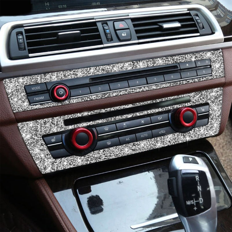 For BMW F10 5 Series 2011-2017 Car CD Panel Diamond Decorative Sticker, Left and Right Drive by buy2fix