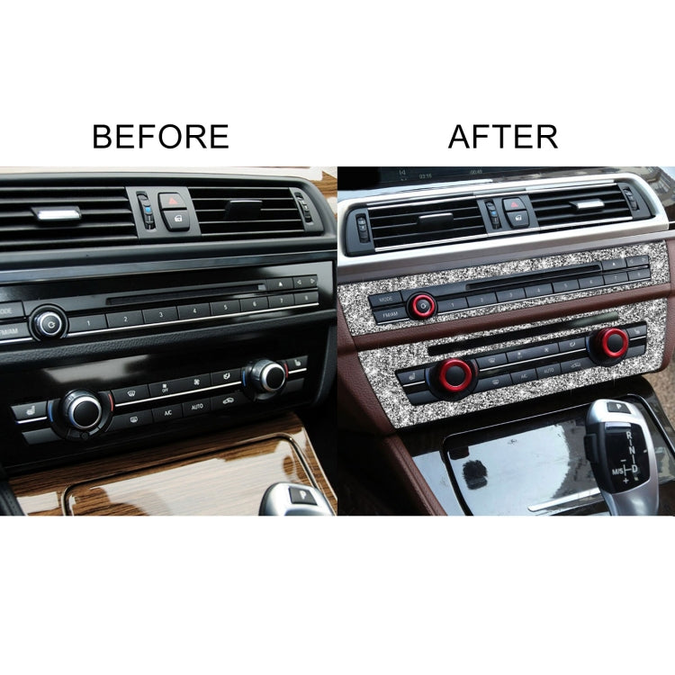 For BMW F10 5 Series 2011-2017 Car CD Panel Diamond Decorative Sticker, Left and Right Drive by buy2fix