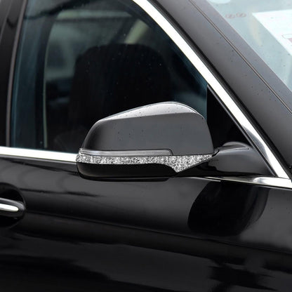 For BMW F10 5 Series 2011-2017 Car Rearview Mirror Anti-collision Diamond Decorative Sticker, Left and Right Drive by buy2fix