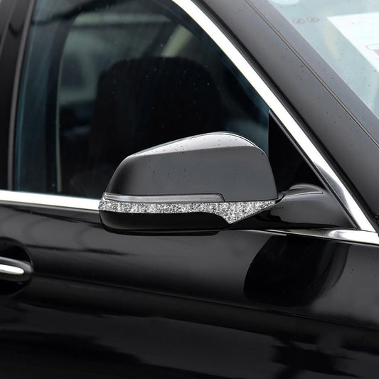 For BMW F10 5 Series 2011-2017 Car Rearview Mirror Anti-collision Diamond Decorative Sticker, Left and Right Drive by buy2fix